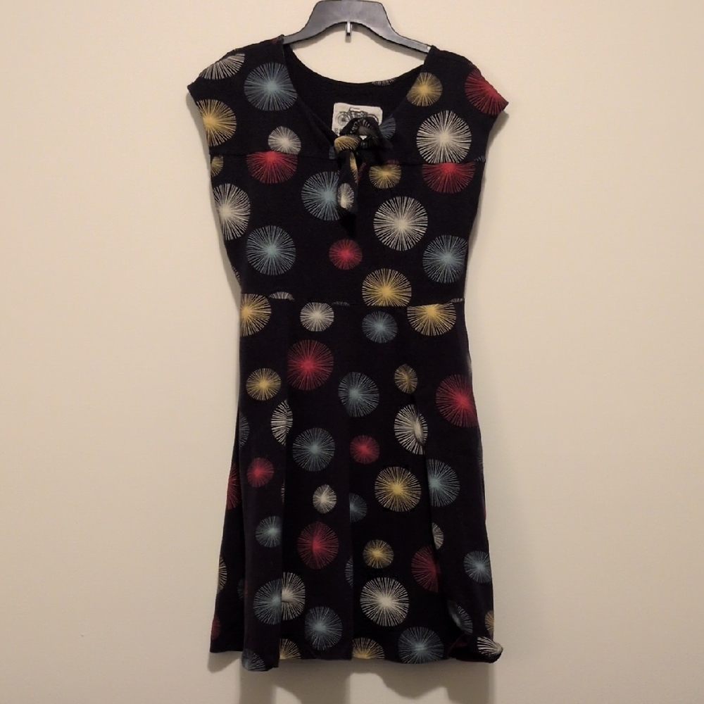 Womens Size 1X Effie's Heart Vintage Retro Style Cap Sleeve Starburst Dress